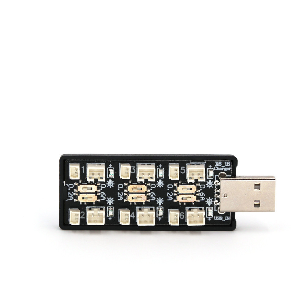 6CH USB 1S LiPo/LiHv 3.7 V/4.2 - Drone Battery Plate recensie en prijs